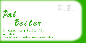 pal beiler business card